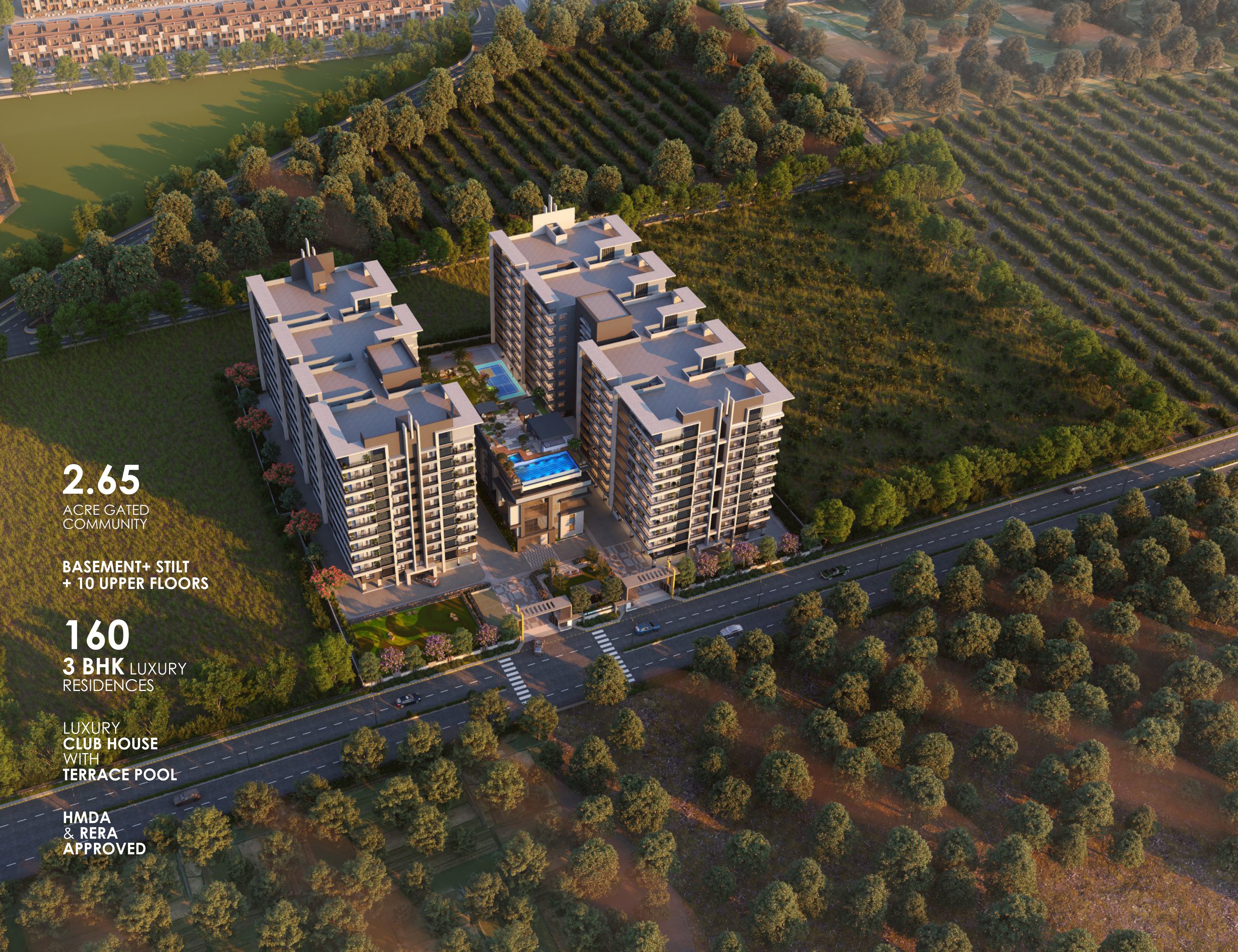 North Crest 3D Elevation by Sri Venkateshwara Developers