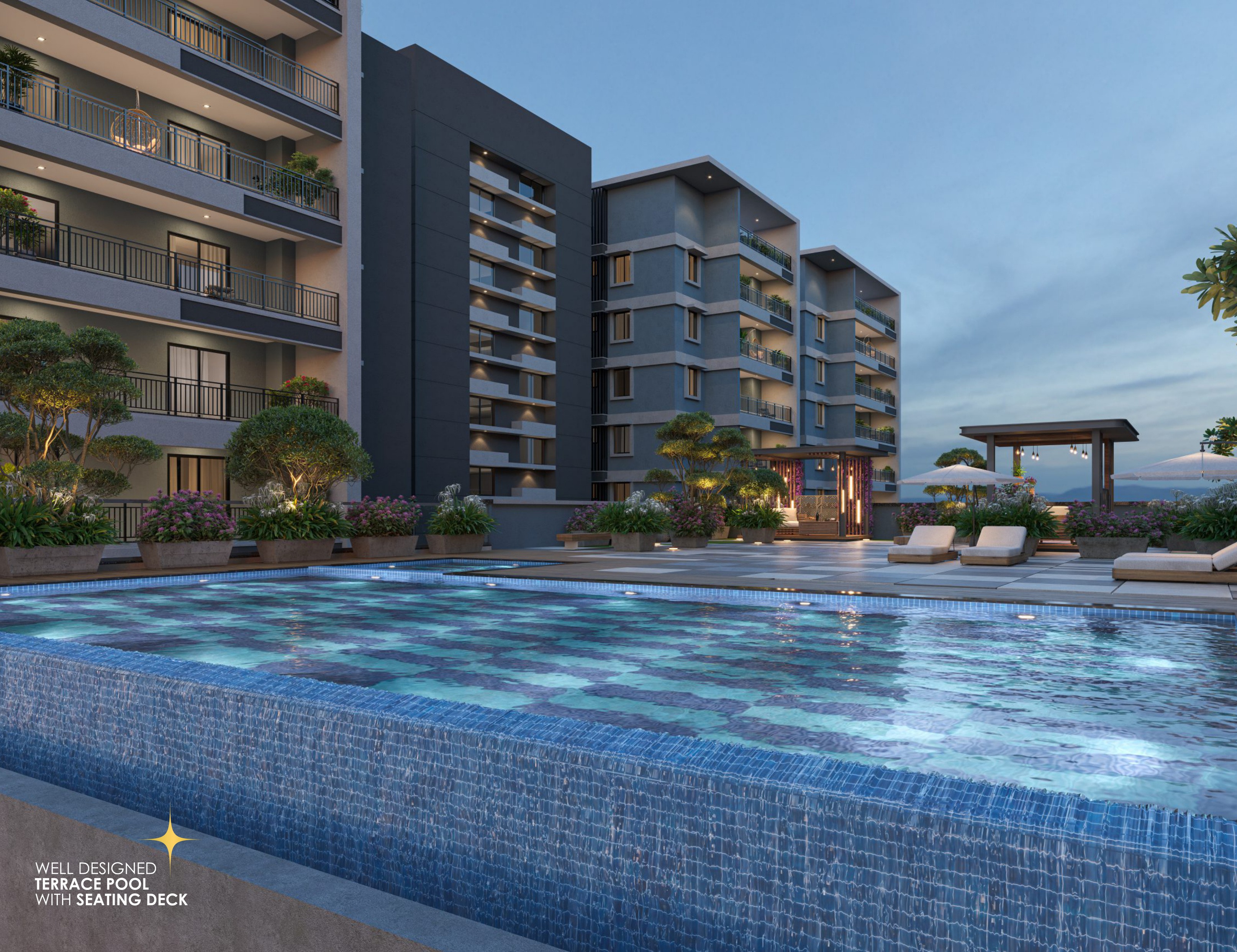 North Crest Rooftop Terrace Swimming Pool